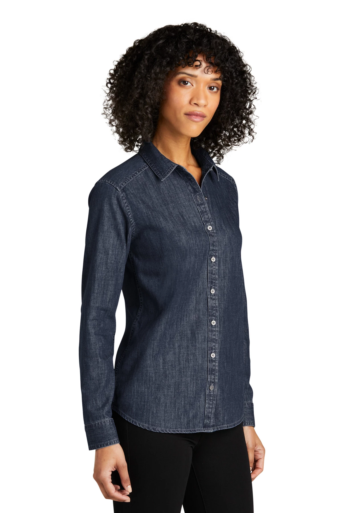 Ladies Long Sleeve Perfect Denim Shirt 4 Ladies Long Sleeve Perfect Denim Shirt - Image 2
