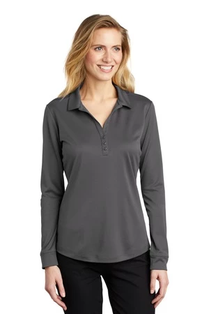 Ladies Silk Touch Performance Long Sleeve Polo 8 Ladies Silk Touch Performance Long Sleeve Polo - Image 6