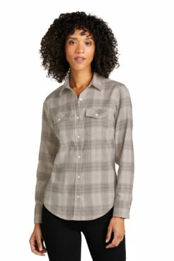 Ladies Long Sleeve Ombre Plaid Shirt -Jiffyshirts Store d31e93142300e9
