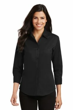 Ladies 3/4-Sleeve Easy Care Shirt -Jiffyshirts Store d39a273985aab2