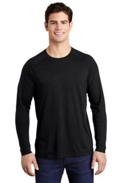 Unisex PosiCharge Long Sleeve Tri-Blend Wicking Raglan Tee