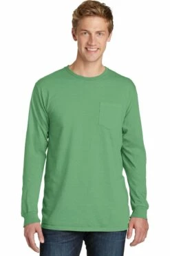 Unisex Beach Wash Garment-Dyed Long Sleeve Pocket Tee -Jiffyshirts Store d3c1818b839960