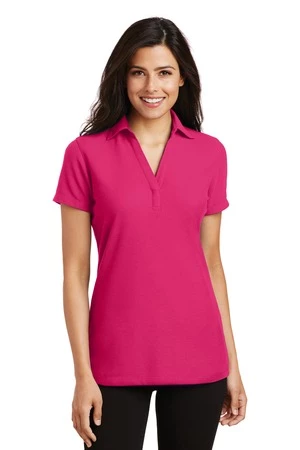 Ladies Silk Touch Y-Neck Polo 8 Ladies Silk Touch Y-Neck Polo - Image 6