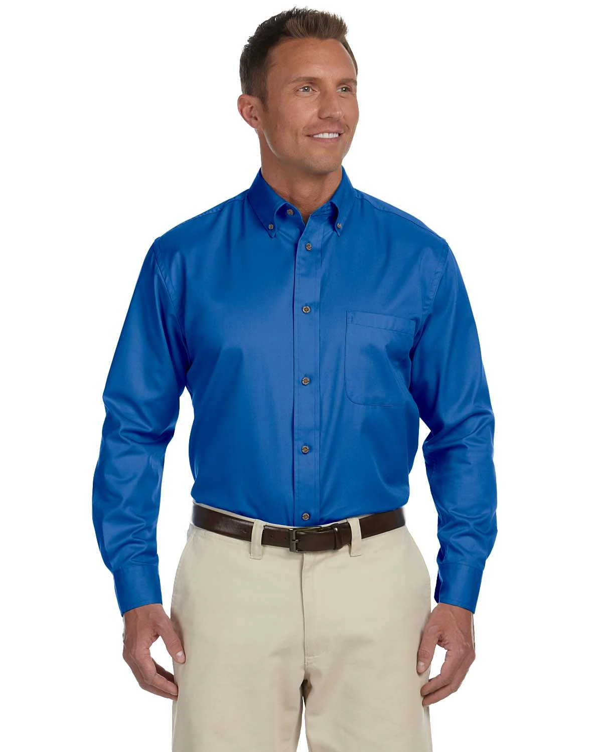 Men's Tall Easy Blend™ Long-Sleeve Twill Shirt With Stain-Release 9 Men's Tall Easy Blend™ Long-Sleeve Twill Shirt With Stain-Release - Image 7
