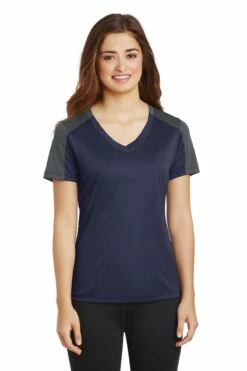 Ladies PosiCharge Competitor Sleeve-Blocked V-Neck Tee 24 Ladies PosiCharge Competitor Sleeve-Blocked V-Neck Tee -Jiffyshirts Store d489cc7646c6f3