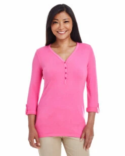 Ladies' Perfect Fit™ Y-Placket Convertible Sleeve Knit Top 18 Ladies' Perfect Fit™ Y-Placket Convertible Sleeve Knit Top -Jiffyshirts Store d60ccddc2f6326