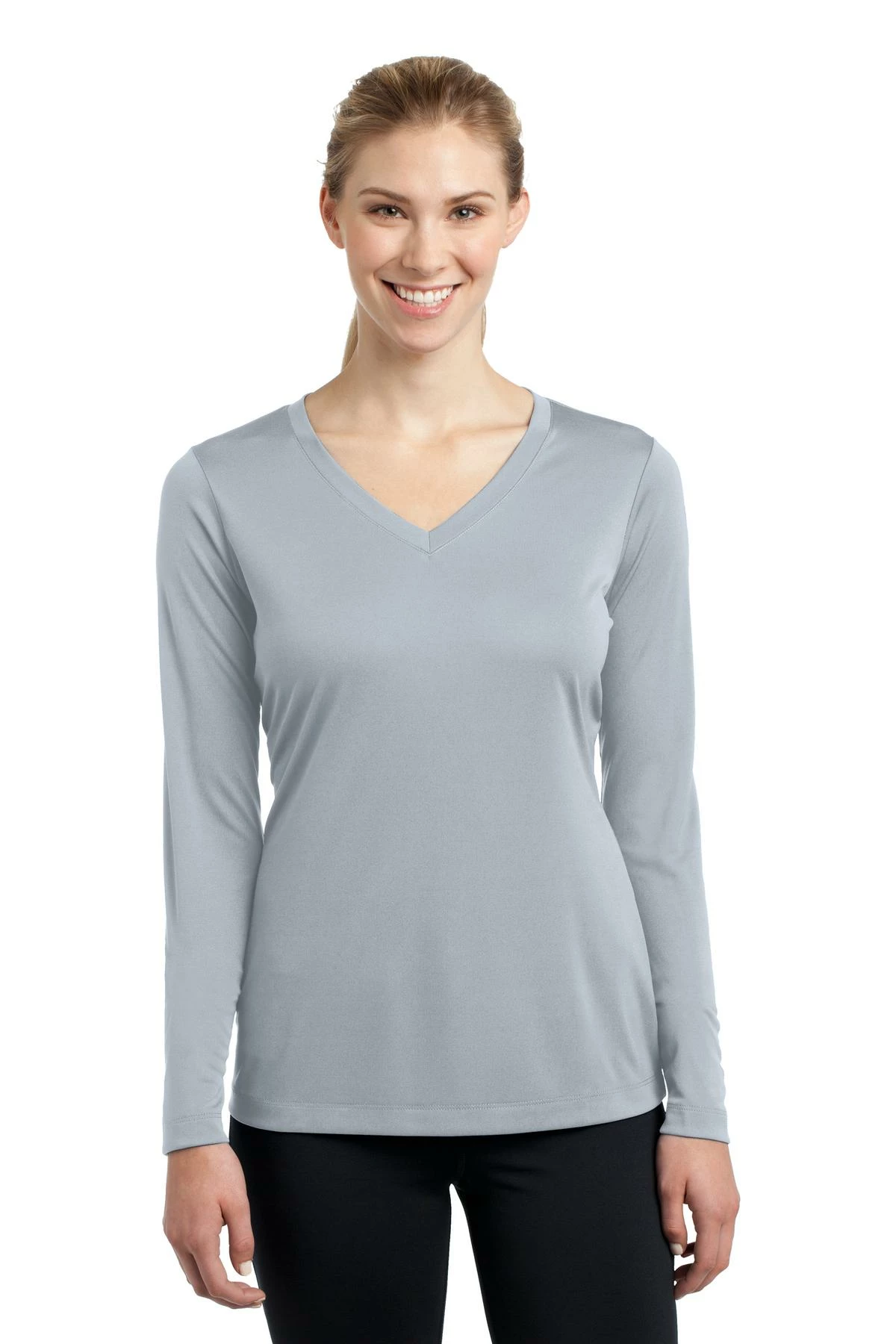 Ladies Long Sleeve PosiCharge Competitor V-Neck Tee 8 Ladies Long Sleeve PosiCharge Competitor V-Neck Tee - Image 6