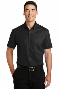 Short Sleeve SuperPro Twill Shirt -Jiffyshirts Store d86e848405b24e