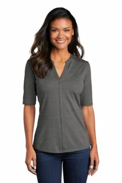 Ladies Stretch Heather Open Neck Top 14 Ladies Stretch Heather Open Neck Top -Jiffyshirts Store da9018501a456b