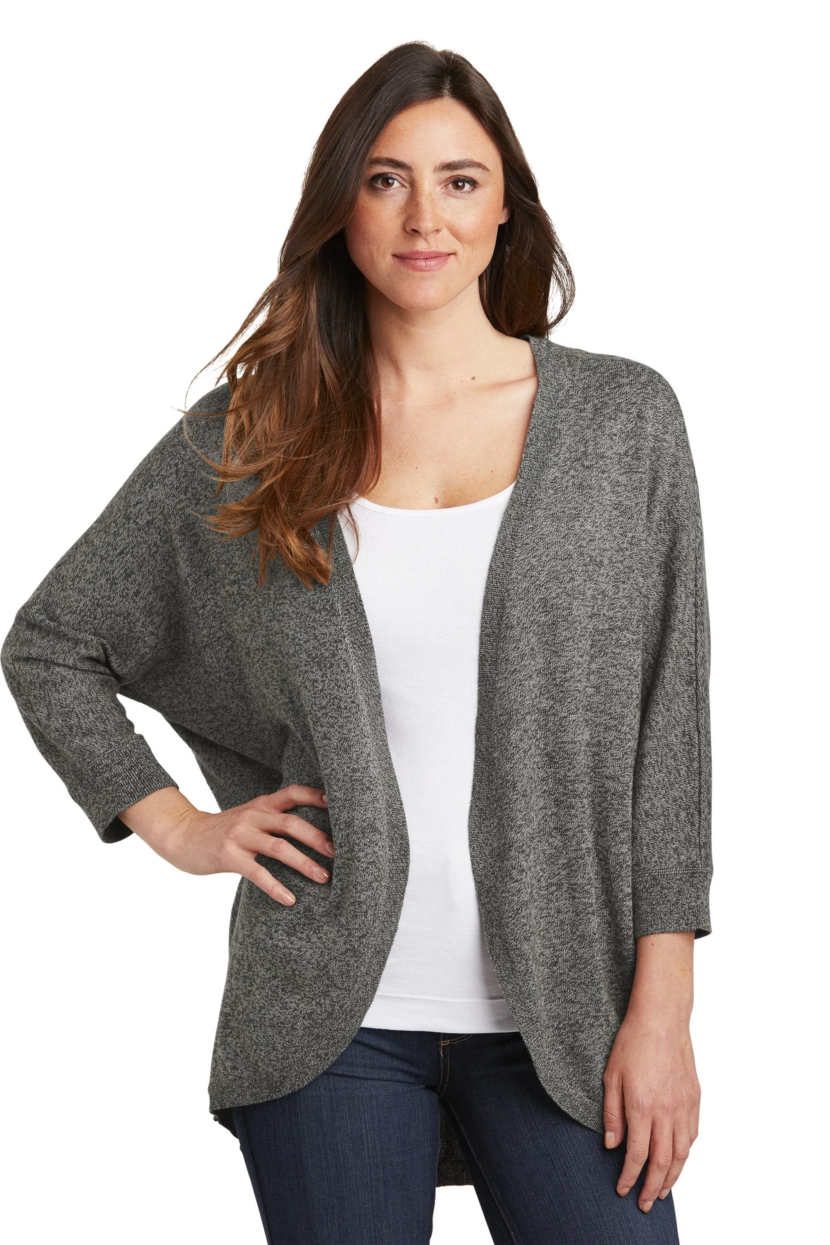 Ladies Marled Cocoon Sweater 3 Ladies Marled Cocoon Sweater