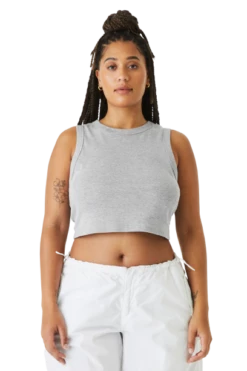 Ladies' Micro Rib Muscle Crop Tank 16 Ladies' Micro Rib Muscle Crop Tank -Jiffyshirts Store dc26799f9f7487