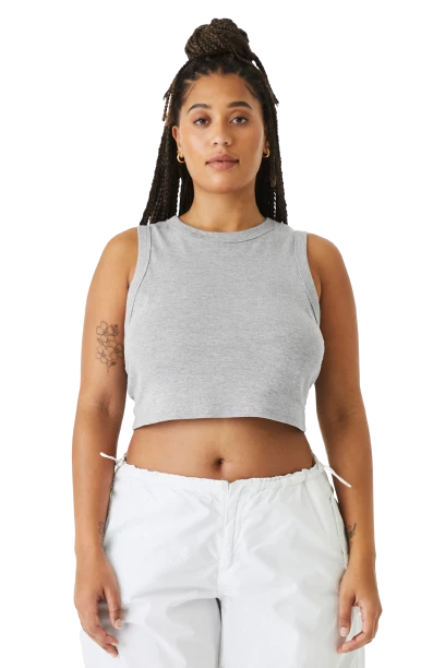 Ladies' Micro Rib Muscle Crop Tank 8 Ladies' Micro Rib Muscle Crop Tank - Image 6