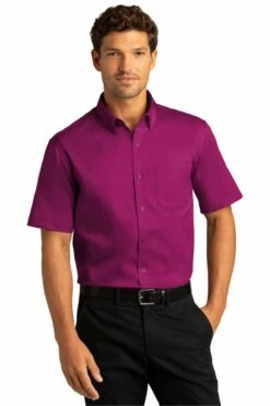 Short Sleeve SuperPro React™Twill Shirt -Jiffyshirts Store dd865745aa23ab