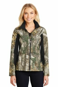 Ladies Camouflage Colorblock Soft Shell -Jiffyshirts Store dd96ed141f1d5d