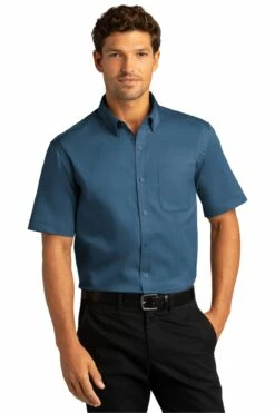 Short Sleeve SuperPro React™Twill Shirt -Jiffyshirts Store e0b58b88c25603