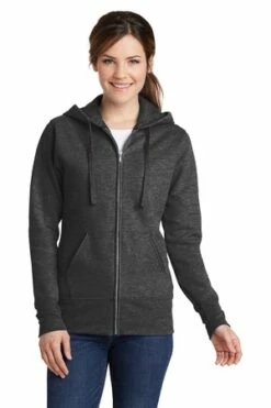 Ladies Core Fleece Full-Zip Hooded Sweatshirt 23 Ladies Core Fleece Full-Zip Hooded Sweatshirt -Jiffyshirts Store e3f6f094f17c38