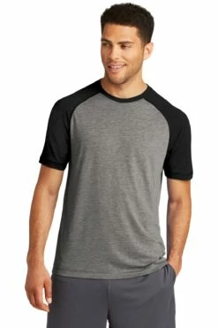 Unisex PosiCharge Tri-Blend Wicking Raglan Tee -Jiffyshirts Store e682c6f4826e74