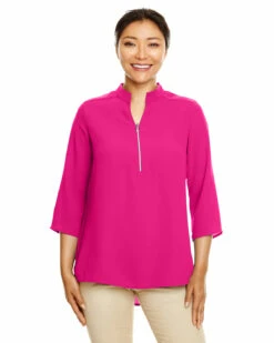 Ladies' Perfect Fit™ 3/4-Sleeve Crepe Tunic -Jiffyshirts Store e6e450922456ab
