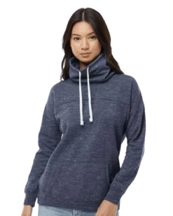 Ladies' Melange Fleece Cowl Neck Sweatshirt 15 Ladies' Melange Fleece Cowl Neck Sweatshirt -Jiffyshirts Store e72123c229f801