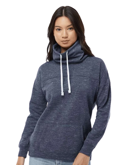 Ladies' Melange Fleece Cowl Neck Sweatshirt 9 Ladies' Melange Fleece Cowl Neck Sweatshirt - Image 7