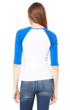 Ladies' Baby Rib 3/4-Sleeve Contrast Raglan T-Shirt -Jiffyshirts Store e817858a36c7ba