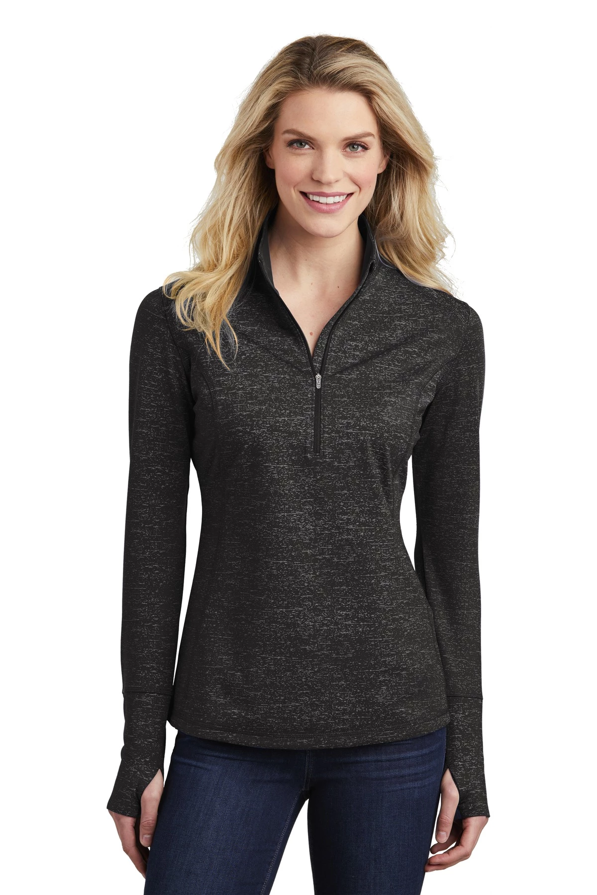 Ladies Sport-Wick Stretch Reflective Heather 1/2-Zip Pullover 7 Ladies Sport-Wick Stretch Reflective Heather 1/2-Zip Pullover - Image 5
