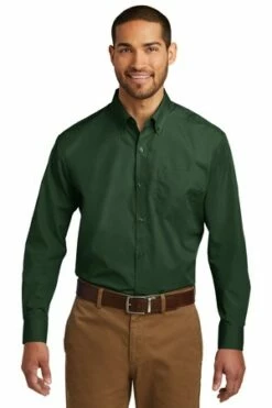 Men's Long Sleeve Carefree Poplin Shirt -Jiffyshirts Store e9e19c2e9b27dd