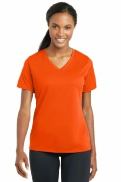Ladies PosiCharge RacerMesh V-Neck Tee -Jiffyshirts Store ea4343f77523df