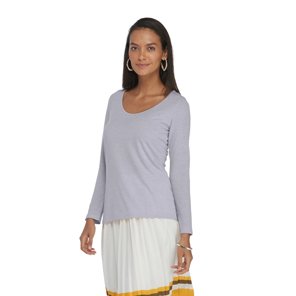 Platinum Ladies Tri-Blend Long Sleeve Scoop Neck Tee 15 Platinum Ladies Tri-Blend Long Sleeve Scoop Neck Tee - Image 13