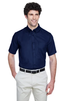 Men's Tall Optimum Short-Sleeve Twill Shirt