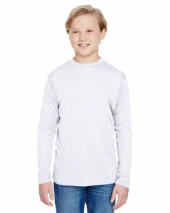 Youth Unisex Long Sleeve Cooling Performance Crew Shirt