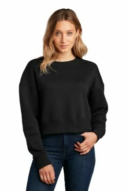 District Ladies' Perfect Weight Fleece Cropped Crew -Jiffyshirts Store efa69c172df402