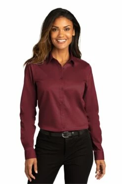Ladies Long Sleeve SuperPro React Twill Shirt -Jiffyshirts Store f19ddfa3a52b3c