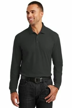 Adult Long Sleeve Core Classic Pique Polo -Jiffyshirts Store f2855ac343e619