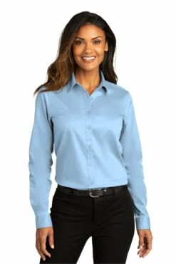 Ladies Long Sleeve SuperPro React Twill Shirt -Jiffyshirts Store f2a185ae2e3b00