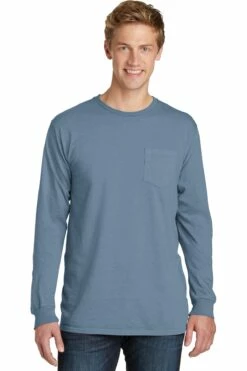 Unisex Beach Wash Garment-Dyed Long Sleeve Pocket Tee -Jiffyshirts Store f4c57af1ed75bb