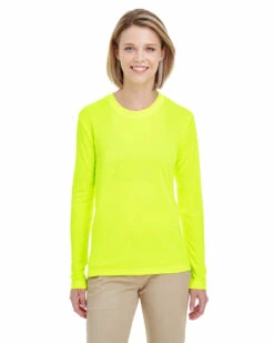Ladies' Cool & Dry Performance Long-Sleeve Top -Jiffyshirts Store f63ffd8d8bb314