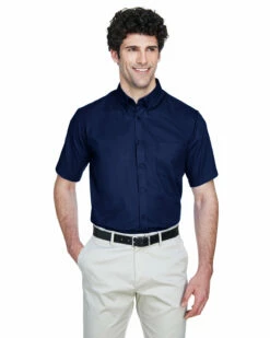Men's Optimum Short-Sleeve Twill Shirt -Jiffyshirts Store f6e2b8aa0097b6