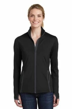 Ladies Sport-Wick Stretch Contrast Full-Zip Jacket -Jiffyshirts Store f7285af322ebff