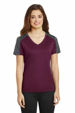 Ladies PosiCharge Competitor Sleeve-Blocked V-Neck Tee 21 Ladies PosiCharge Competitor Sleeve-Blocked V-Neck Tee -Jiffyshirts Store f8a4d87bc37098