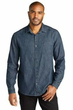 Unisex Long Sleeve Perfect Denim Shirt -Jiffyshirts Store faca6674e0dcbc