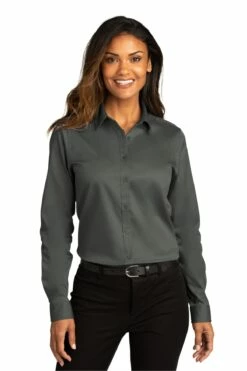 Ladies Long Sleeve SuperPro React Twill Shirt -Jiffyshirts Store fe6fe04f2ea8e3