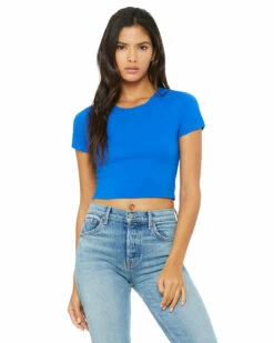 Ladies' Poly-Cotton Crop T-Shirt -Jiffyshirts Store ff381244705445